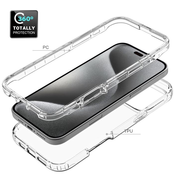 Bild 2,  iPhone 16 Pro Max Skal 360 Hybrid Transparent