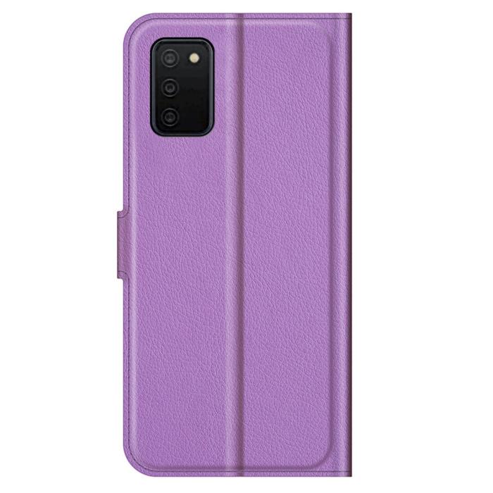 Bild 3,  Samsung Galaxy A03s Fodral Litchi Läder Lila