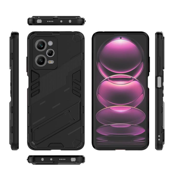 Bild 5,  Xiaomi Redmi Note 12 Pro 5G Skal Hybrid Kickstand Svart