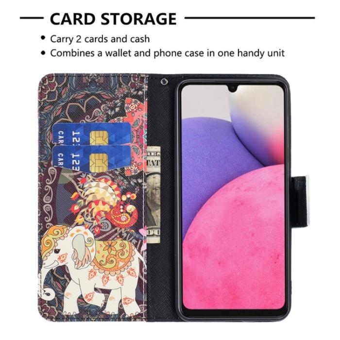 Bild 5,  Samsung Galaxy A33 5G Fodral Med Tryck Mandala Elefant