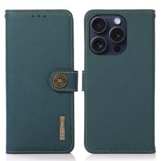 KHAZNEH KHAZNEH iPhone 16 Pro Fodral &Auml;kta L&auml;der Gr&ouml;n