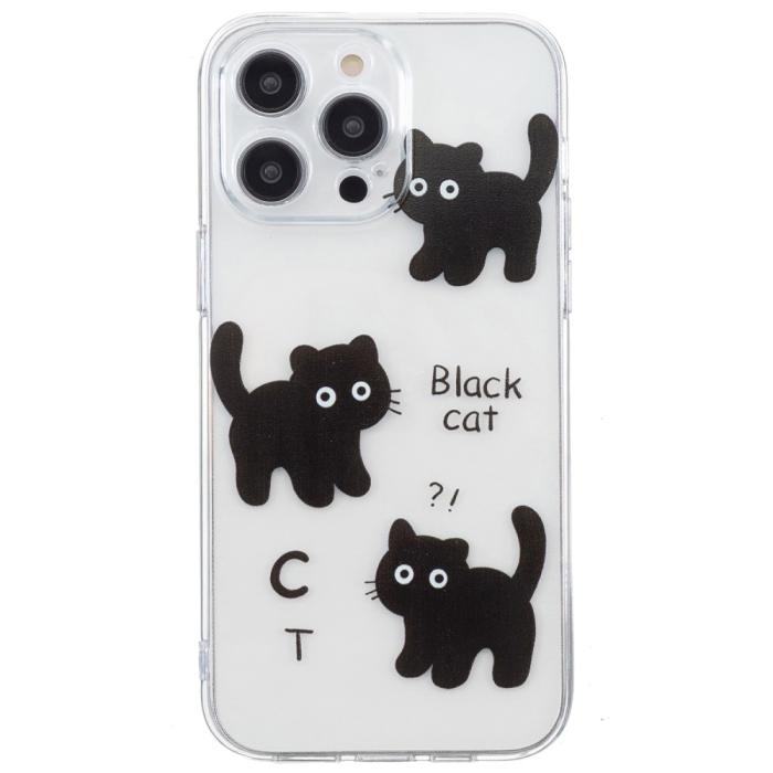 Bild 2,  iPhone 16 Pro Skal TPU Svarta Katter