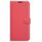  iPhone 13 Fodral Litchi Läder Röd