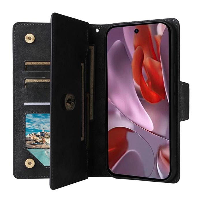 Bild 3,  Google Pixel 10a Fodral Med Kortfack Läder Svart