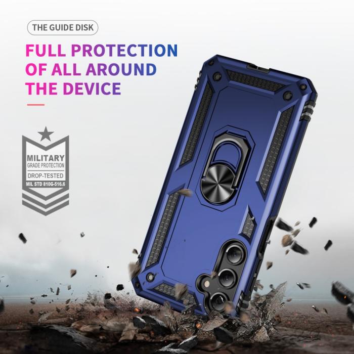 Bild 6,  Samsung Galaxy A16 Skal Shockproof Hybrid Ring Blå