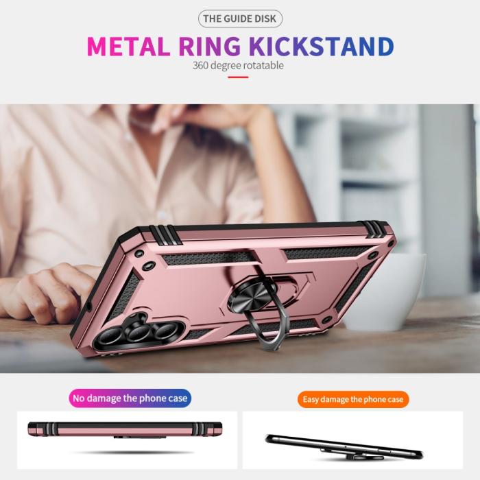 Bild 3,  Samsung Galaxy A16 Skal Shockproof Hybrid Ring Roséguld