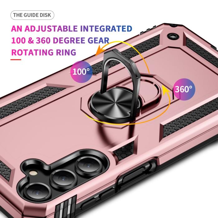 Bild 4,  Samsung Galaxy A16 Skal Shockproof Hybrid Ring Roséguld