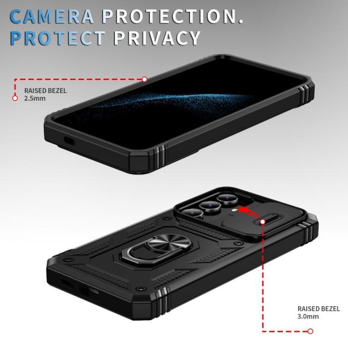 Bild 4,  Galaxy S24 Plus Skal CamShield Ring Hybrid Armor Svart