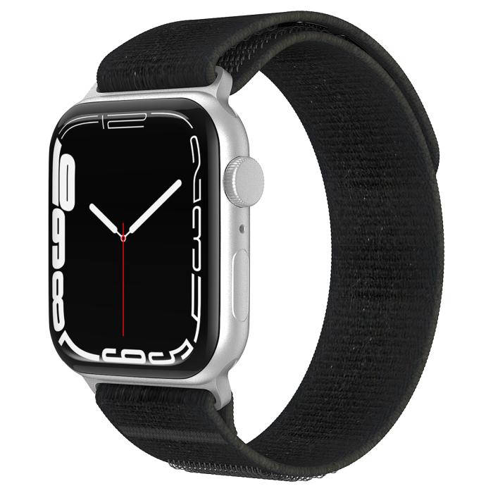 Bild 2, ColorPop Apple Watch 38/40/41/42 mm Armband Nylon Trail Loop Svart
