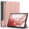  Samsung Galaxy Tab S9 Plus Fodral Läder Roséguld