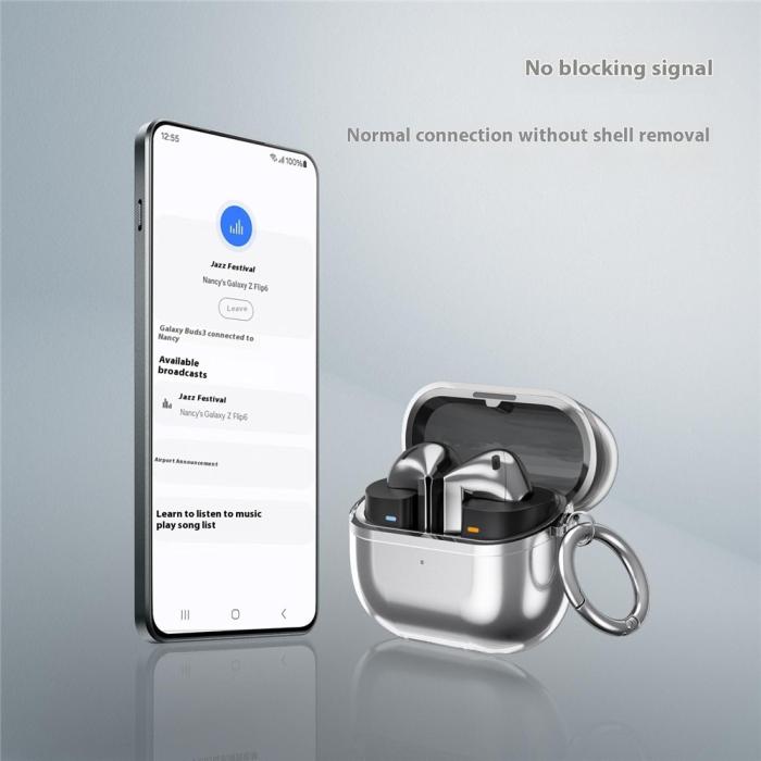 Bild 3,  Samsung Galaxy Buds 3/3 Pro Skal Karbinhake TPU Rosa