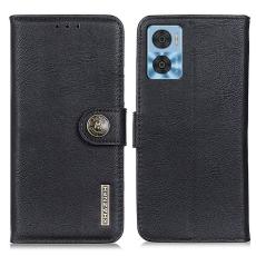 KHAZNEH KHAZNEH Motorola Moto E22i Fodral L&auml;der Svart