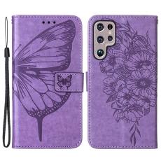  Samsung Galaxy S23 Ultra Fodral Fj&auml;ril Tryck Lila
