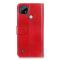  Realme C21 - Crazy Horse Läder Fodral - Röd