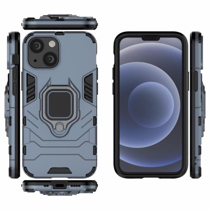 Bild 6,  iPhone 13 Mini - Hybrid Ring Skal - Navy Blue