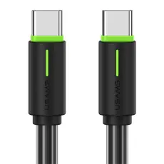 USAMS USAMS 1m 60W USB-C - USB-C Kabel Svart