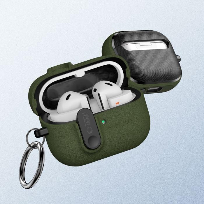 Bild 3, Tech-Protect Tech-Protect Galaxy Buds 3/3 Pro/3 FE Skal Slim Hook Olive Green