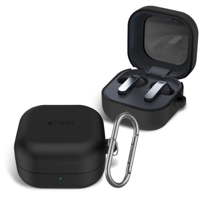 Bild 3, Tech-Protect Tech-Protect Galaxy Buds 4 / 4 Pro Skal Silikon Hook Svart