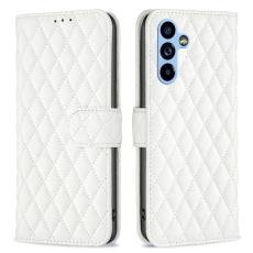 Samsung Galaxy A54 5G Fodral Diamond L&auml;der Vit