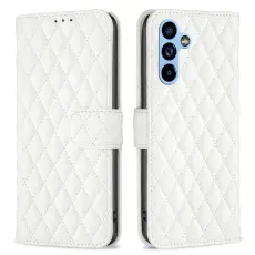  Samsung Galaxy A54 5G Fodral Diamond L&auml;der Vit