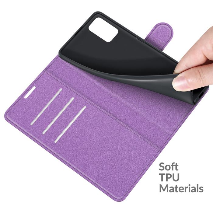Bild 6,  Samsung Galaxy A03s Fodral Litchi Läder Lila