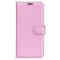  Google Pixel 8 Pro Fodral Litchi Textur Ljus Rosa