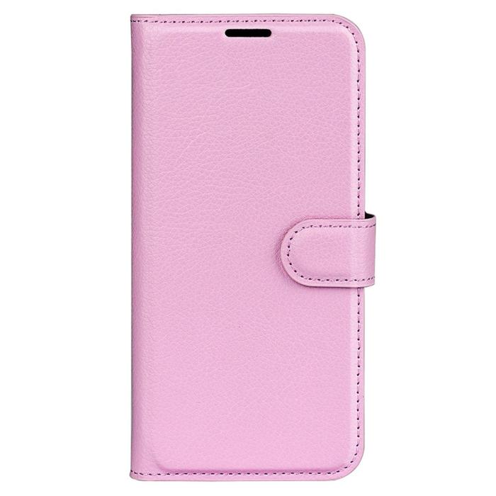 Bild 5,  Google Pixel 8 Pro Fodral Litchi Textur Ljus Rosa