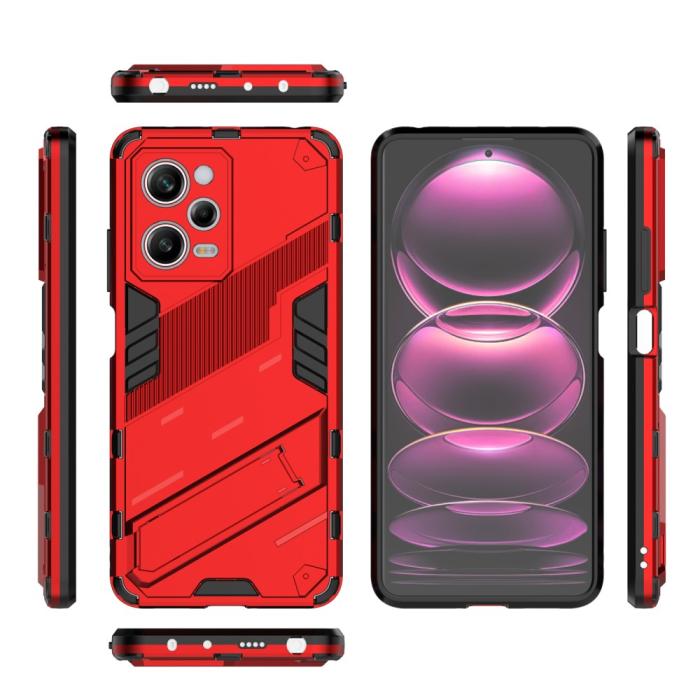Bild 5,  Xiaomi Redmi Note 12 Pro 5G Skal Hybrid Kickstand Röd
