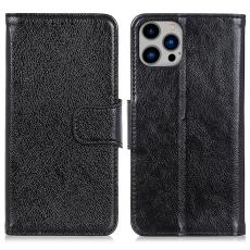  iPhone 16 Pro Fodral Split L&auml;der Svart