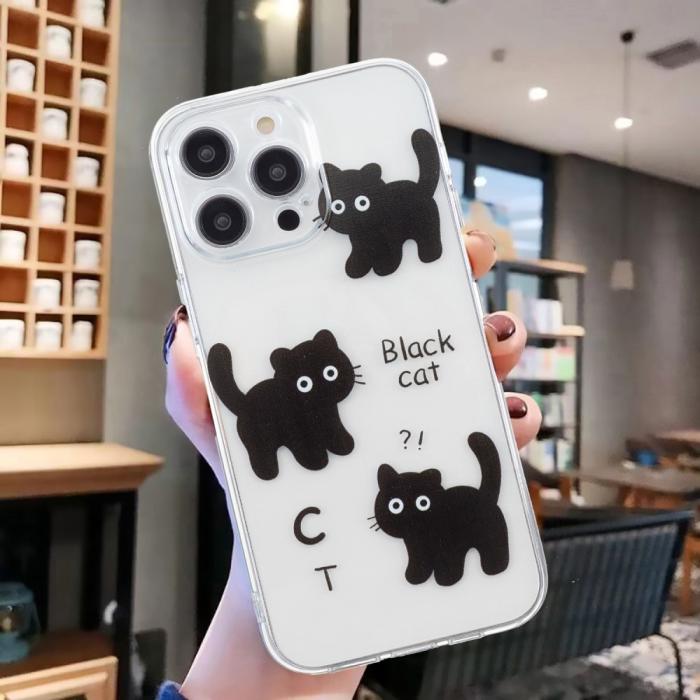 Bild 6,  iPhone 16 Pro Skal TPU Svarta Katter