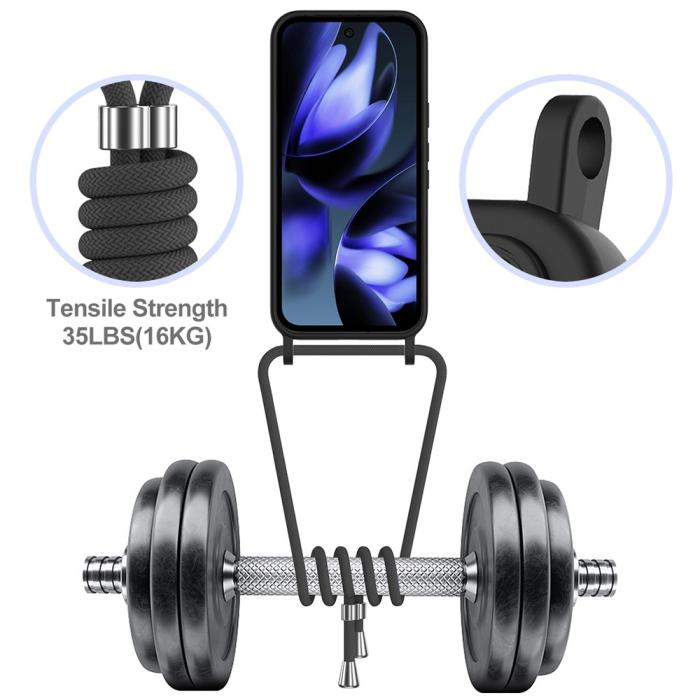 Bild 4,  Google Pixel 10 Skal Med Kortfack & Mobilsnöre Silikon Svart