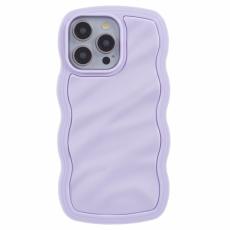  iPhone 15 Pro Mobilskal Wavy Textur Lila