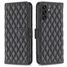  Samsung Galaxy A55 5G Fodral Diamond L&auml;der Svart