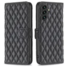  Samsung Galaxy A55 5G Fodral Diamond L&auml;der Svart