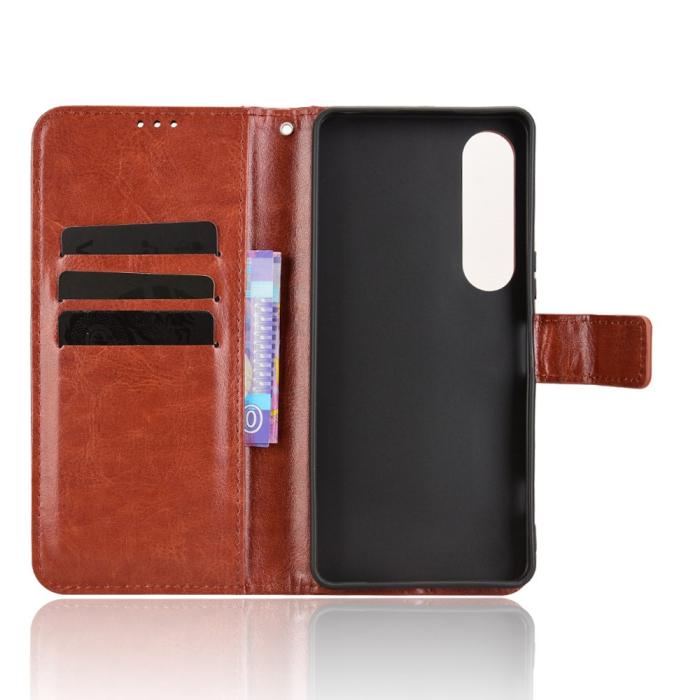 Bild 4,  Sony Xperia 1 VII Fodral Crazy Horse Läder Brun