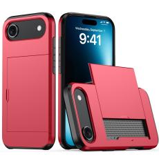 iPhone Air Skal Hybrid Med Kortfack R&ouml;d