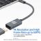  USB-C till DisplayPort DP Hona Adapter 4K 60Hz Grå