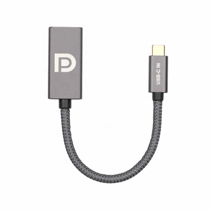 Bild 2,  USB-C till DisplayPort DP Hona Adapter 4K 60Hz Grå