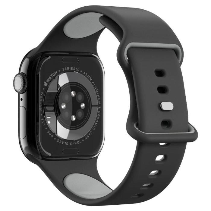Bild 5, Spigen Spigen Apple Watch 42/41/40/38 mm Armband Nano Pop Black Sesame