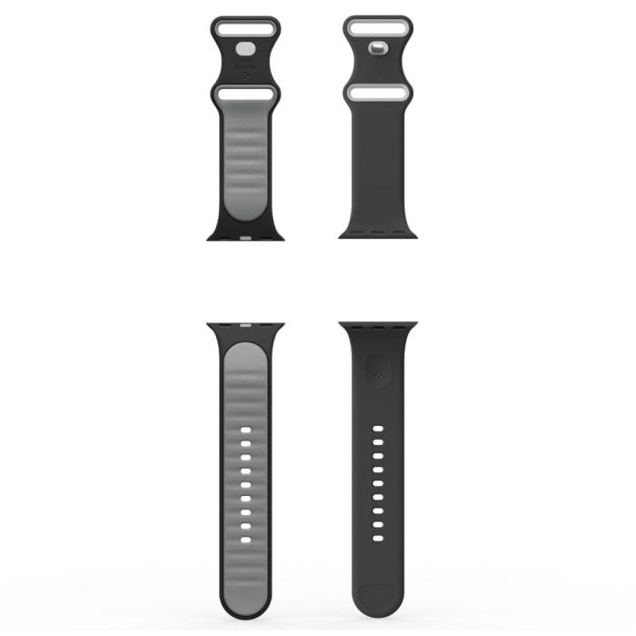 Bild 6, Spigen Spigen Apple Watch 42/41/40/38 mm Armband Nano Pop Black Sesame