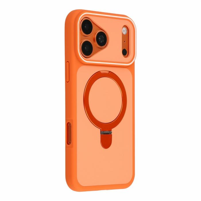 Bild 2,  iPhone 18 Pro / 17 Pro Skal MagSafe Stativ 2-färg Hybrid Orange