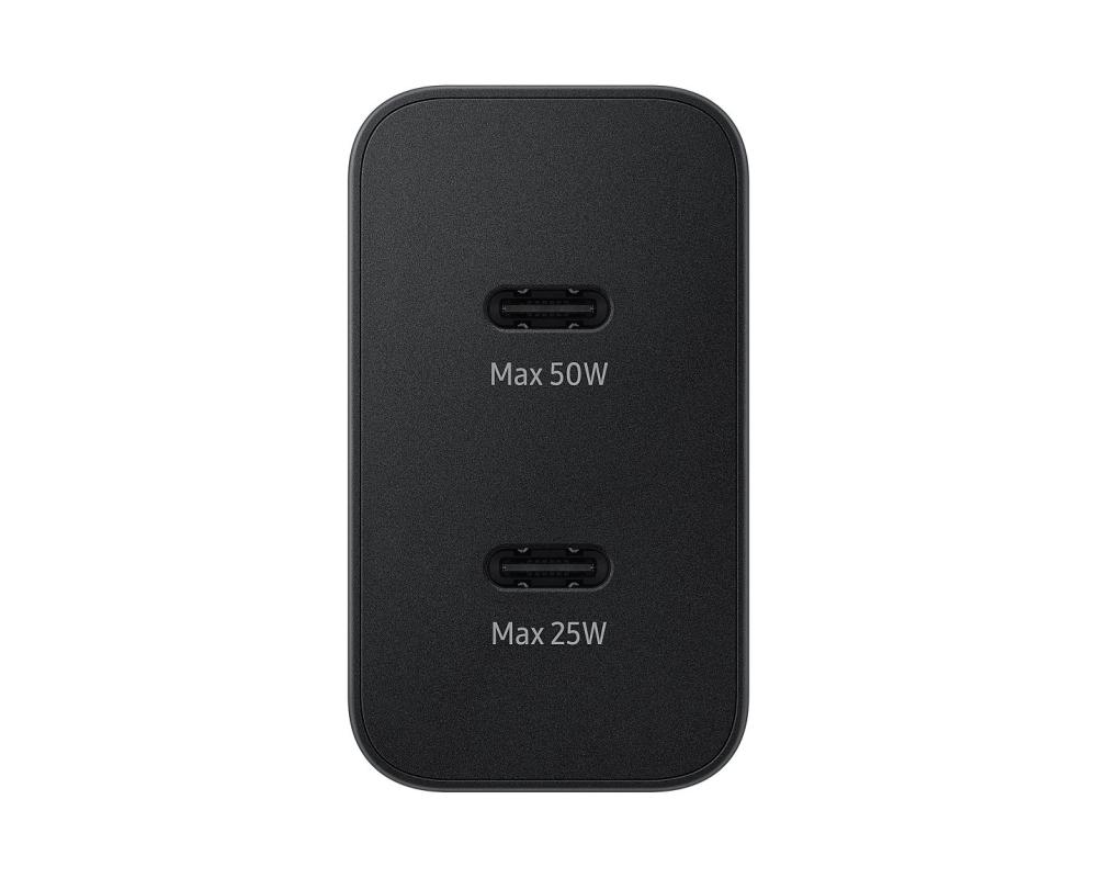 Samsung Samsung Original 50W 2x USB-C Laddare EP-T5020 Inkl. 1.8m USB-C Kabel Svart