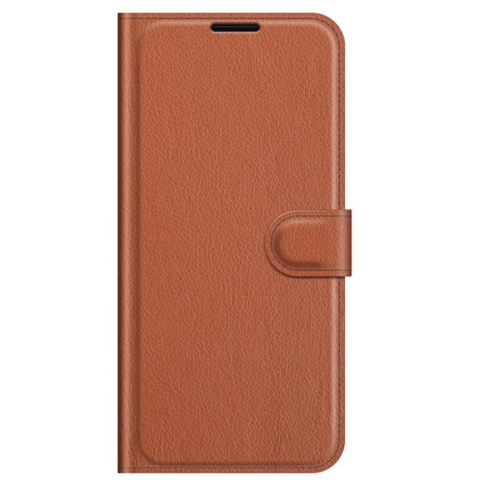 Bild 2,  Samsung Galaxy A03s Fodral Litchi Läder Brun