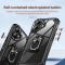  iPhone 16 Plus Skal Shockproof Ring Hybrid Svart