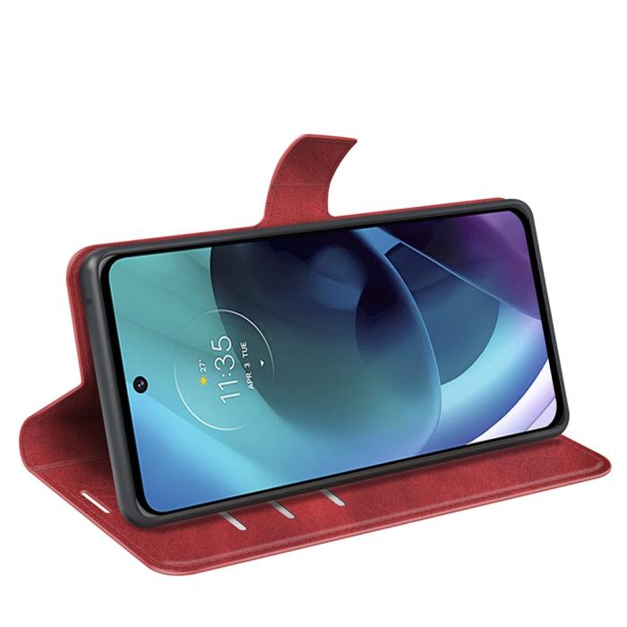 Bild 5,  Motorola Moto G51 Fodral PU Läder Röd