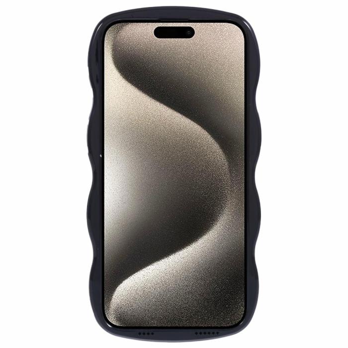 Bild 2,  iPhone 15 Pro Mobilskal Wavy Textur Svart