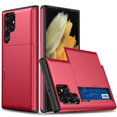  Samsung Galaxy S24 Ultra Skal Med Kortfack R&ouml;d