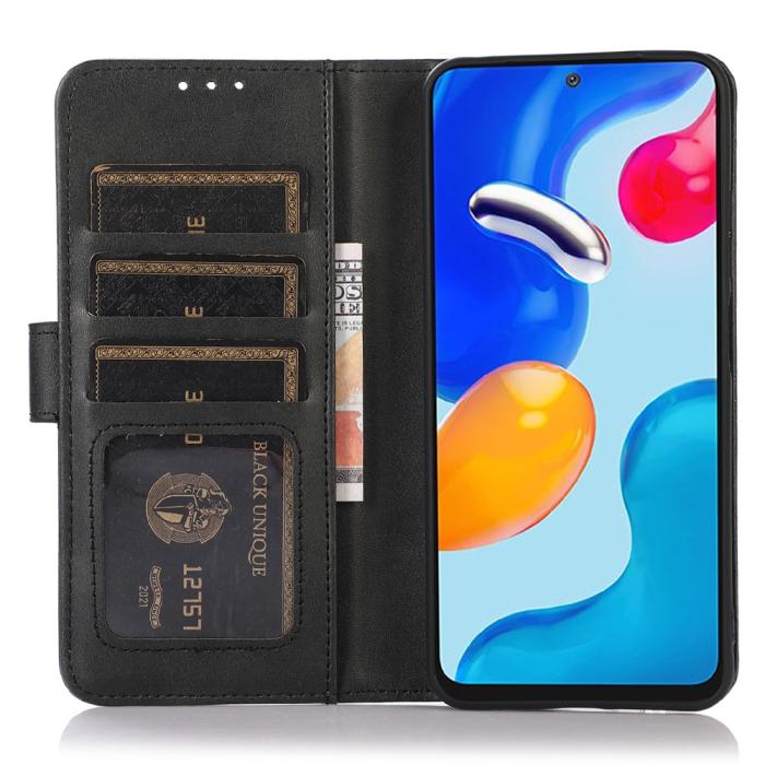 Bild 2,  Sony Xperia 10 VI Läder Fodral Läder Solid Svart