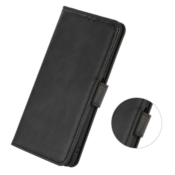 Bild 4,  Sony Xperia 10 VI Läder Fodral Läder Solid Svart
