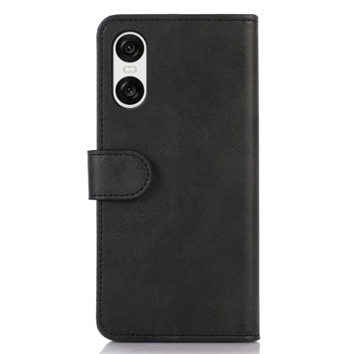 Bild 6,  Sony Xperia 10 VI Läder Fodral Läder Solid Svart